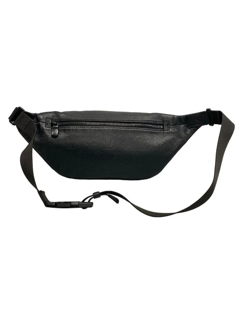 Louis Vuitton Waist Pouch Monogram Shadow Discovery Bum Bag Black Leather